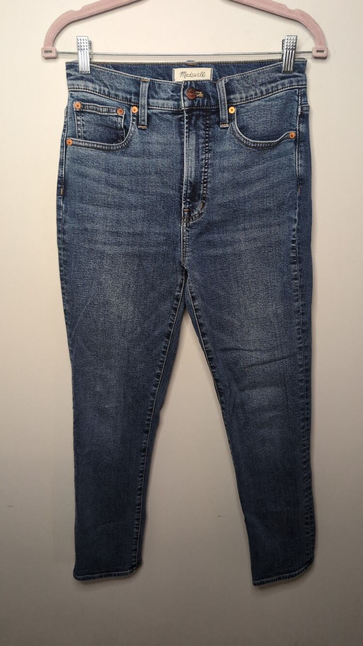Madewell Perfect Vintage Jean 26 High Rise Straight Leg Blue Denim NC326